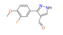 3-​(3-​fluoro-​4-​methoxyphenyl)​-1H-​Pyrazole-​4-​carboxaldehyde