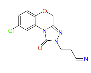 3-(8-Chloro-2,4-dihydro-1-oxo-1,2,4-triazolo(3,4-c)(1,4)-benzoxazin-2-yl)propionitrile