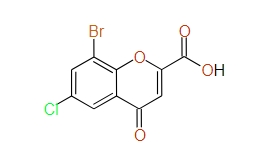 8-Bromo-6-chloro-4-oxo-4H-1-benzopyran-2-carboxylic acid, 97%